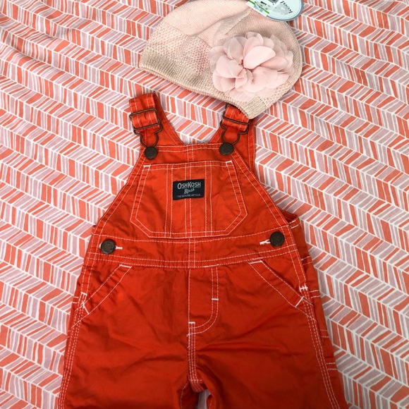 OshKosh B'gosh Other - OshKosh B’gosh Overall Shorts & KoalaKids Beanie